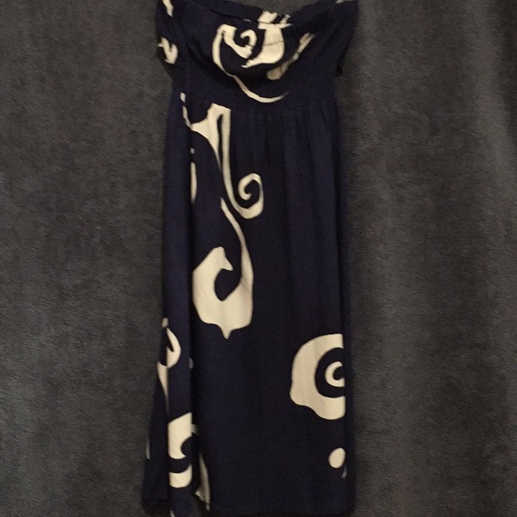 Snappy Turtle strapless Blue cover up beach dress - Picture 4 of 5